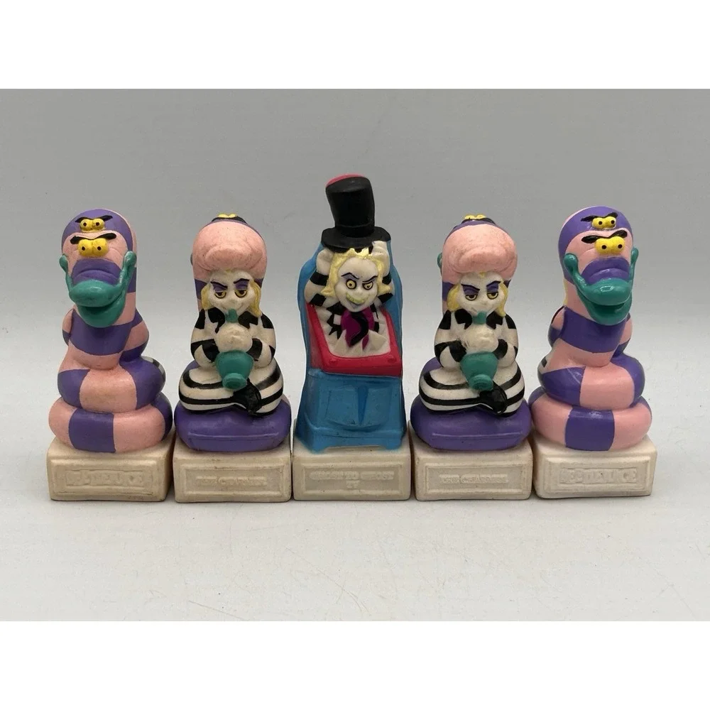 Vintage Burger King Beetlejuice Toys‎ Figures 5 Double Sided Geffen 1989